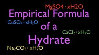 Empirical Formula of a Hydrate [upl. by Mikes]