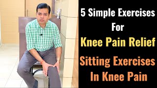 5 Sitting Exercises for Knee Pain How to Sit in Knee Pain Easy Exercises for Knee Pain Relief [upl. by Towbin993]