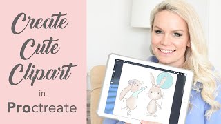 HOW I DRAW CLIPART ILLUSTRATIONS in PROCREATE on IPAD PRO To Sell in Creative Marketplaces  Part 1 [upl. by Lanrev839]