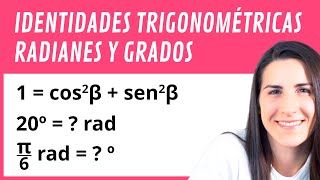 RADIANES GRADOS e IDENTIDADES TRIGONOMÉTRICAS 🎯 Cálculo de seno o coseno aplicando fórmulas [upl. by Aliuqet]