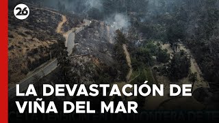 CHILE  Así quedó Viña del Mar tras los incendios [upl. by Arukas462]