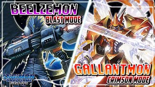 Digimon Card Game  Beelzemon Blast Mode VS Gallantmon Crimson Mode EX02 [upl. by Marcille]