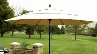 California Umbrella 11 ft Wind Resistant Patio Umbrella  Product Review Video [upl. by Bez717]