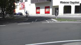 Fahrradfahren in Minden Am Mindener ZOB [upl. by Ognimod]