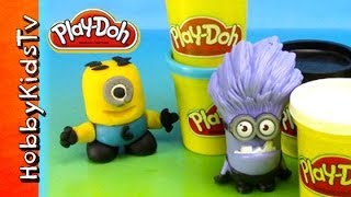 Make PLAYDOH Minion Stuart Despicable ME Yellow Minion HobbyKidsLand [upl. by Ehtyde]