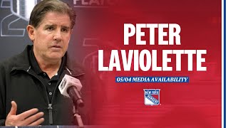 NYR Practice Peter Laviolette Media Availability  May 4 2024 [upl. by Lilak]