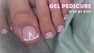 How to do a professional pedicure The perfect french pedicure tutorial Gel polish nail design [upl. by Llenrac187]