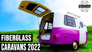 10 Fiberglass Camping Trailers with Molded Body Shells 2022 Lightweight Caravans [upl. by Anattar797]