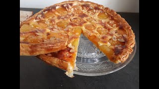 tarte aux abricots en 4 min  طارطة بالمشمش سهلة و لذيدة [upl. by Siusan]