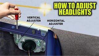 How to Adjust Align and Aim Car Headlights at Home  Headlight Adjustment [upl. by Tatum]