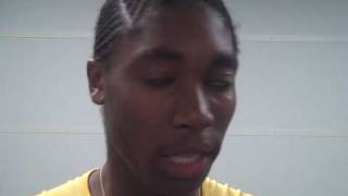 Part II with Caster Semenya After Semis at 2009 Worlds [upl. by Obala]