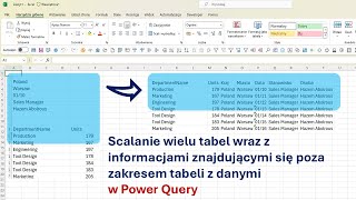 Power QueryScalanie wielu tabel wraz z informacjami znajdującymi się poza zakresem tabeli z danymi [upl. by Harrington899]