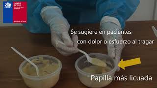 Consistencia de la alimentación en pacientes con disfagia o dificultad al tragar [upl. by Derry]