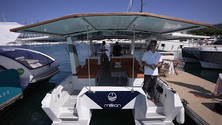 Never Need Fuel Again  Fully Solar Powered Catamaran Cannes Yacht Show [upl. by Ado]