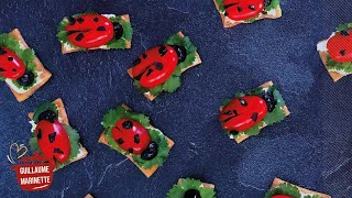 COMMENT FAIRE DES COCCINELLES POUR LAPERO  RECETTE ULTRA FACILE  APERO ADDICT [upl. by Wieren]