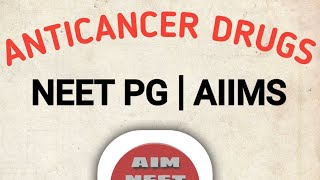 Anticancer Drugs Neet PG  Anticancer drugs pharmacology in hindi [upl. by Afas27]