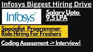 Infosys Biggest Hiring Drive for Freshers 2024 Specialist Programmer Role Hiring🔥🔥 [upl. by Aziram444]