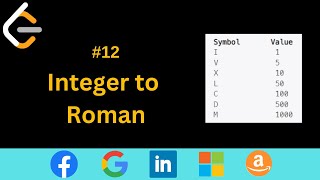 Integer to Roman  Leetcode 12  Python  Hindi [upl. by Maurili]