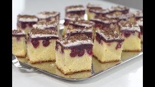 Biskvit sa Višnjama iz Kompota Biscuit Cherry Compote Cake  Sašina kuhinja [upl. by Seften296]