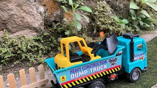 TRUK MINIATUR  TRUK MINI DUMP TRUK MINI BATU TRUK KUNING excavator dumptruck [upl. by Mackintosh]