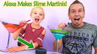 Alexa Picks My Slime Ingredients Challenge Slime Martini Smoothie [upl. by Eniala]