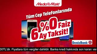 Tüm Cep Telefonlarında 0 Faiz 6 Ay Taksit MediaMarkt [upl. by Rehpotsirk]