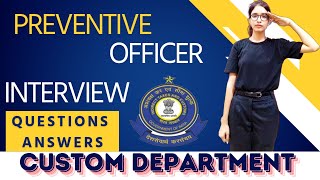 Preventive officer interview  Custom inspector Interview questions and answers  PD Classes [upl. by Adrell892]