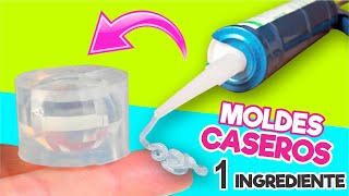 Cómo hacer 10 MOLDES CASEROS de SILICON con 1 solo INGREDIENTE [upl. by Adnek]