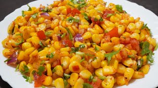 Masala Corn  Sweet Corn Chaat  Sweet Corn Recipe  Veg Feast [upl. by Bernhard610]