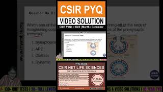 CSIR PYQs  Year 2023  Month December  Video Solution  csirlifescience csirnet 2024 shorts [upl. by Rramo]