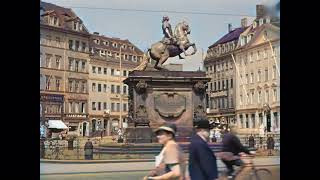 Beautiful Dresden before its destruction at the end of WWII in color Watch and weep [upl. by Ydner]