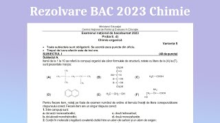 Rezolvare BAC Chimie Organica 2023 [upl. by Roane]