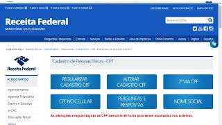 Como Alterar os Dados do seu CPF que estão errados junto a Receita Federal [upl. by Gilman517]