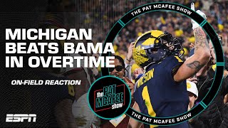 REACTION to Michigan’s OT win vs Alabama at Rose Bowl  The Pat McAfee Show [upl. by Shurlocke17]