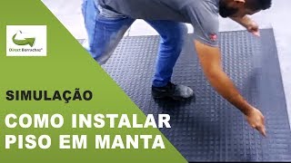 Simulação Explicativa  Como Instalar o Piso de Borracha ou PVC [upl. by Anuala]