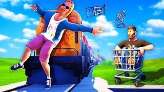 My Friend got CRUSHED by a TRAIN Slackers Carts Of Glory Gameplay [upl. by Neeuq]