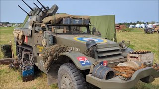 M16 Multiple Motor Gun Carriage Piccadilly Lily close up at the White Horse Military Show 2024 [upl. by Anairt]