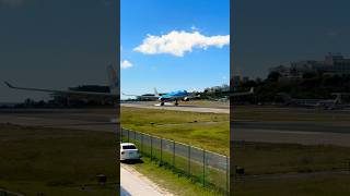 KLM A330 touchdown at St Maarten Airport aviationdaily [upl. by Arral]