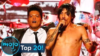 Top 20 Super Bowl Halftime Shows [upl. by Ajnos]