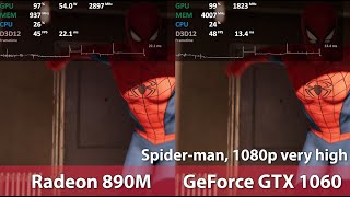 AMD Radeon 890M Ryzen AI 9 HX 370 vs Nvidia GeForce GTX 1060 6GB Comparison in 9 Games 1080p [upl. by Grimaud]