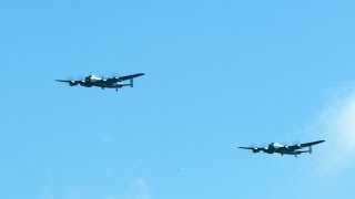 Lancaster Bombers Flyover  Barnoldswick [upl. by Doownyl]