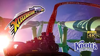 2022 Xcelerator Roller Coaster On Ride Back Row 4K POV Knotts Berry Farm [upl. by Attenohs]