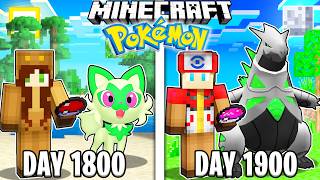 I Survived 1900 DAYS in Minecraft POKEMON [upl. by Jeritah]