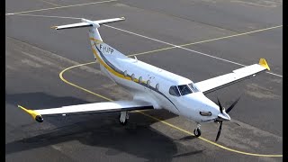 Get1Jet Pilatus PC12 FHJFP  Start Up and Amazing Short Take off [upl. by Sim]