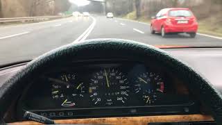 Mercedes W126 SEC 500 1982 driving cruising acceleration v8 sound [upl. by Wilburn]