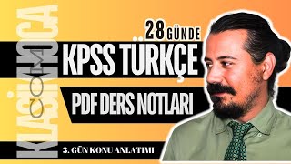 3 GÜN Fiil Çekim Ekleri  2025 KPSS TÜRKÇE KONU ANLATIMI PDF [upl. by Mckenna]