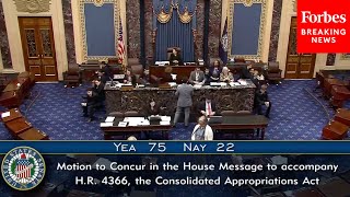 Senate Passes Crucial Spending Bill To Avert Partial Government Shutdown [upl. by Aphra241]