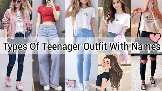 Types of dresses for teenage girl with namesOutfits ideas for teenagers with namesTeenager outfits [upl. by Cis]