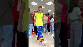 TEACHING SHUFFLE ⭐️ LITTLE GIRL DANCING MONSTER 😱🔥 Tuzelity New Dance 😎❤️‍🔥 [upl. by Garnette]