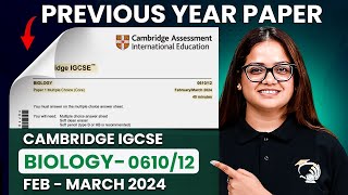 Cambridge IGCSE Biology Past Papers  Cambridge IGCSE Biology Core 061012FM24  IGCSE Biology [upl. by Razaele]